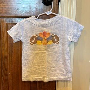 Stitchy Fish Turkey Football Graphic T-Shirt (Size: 2T)